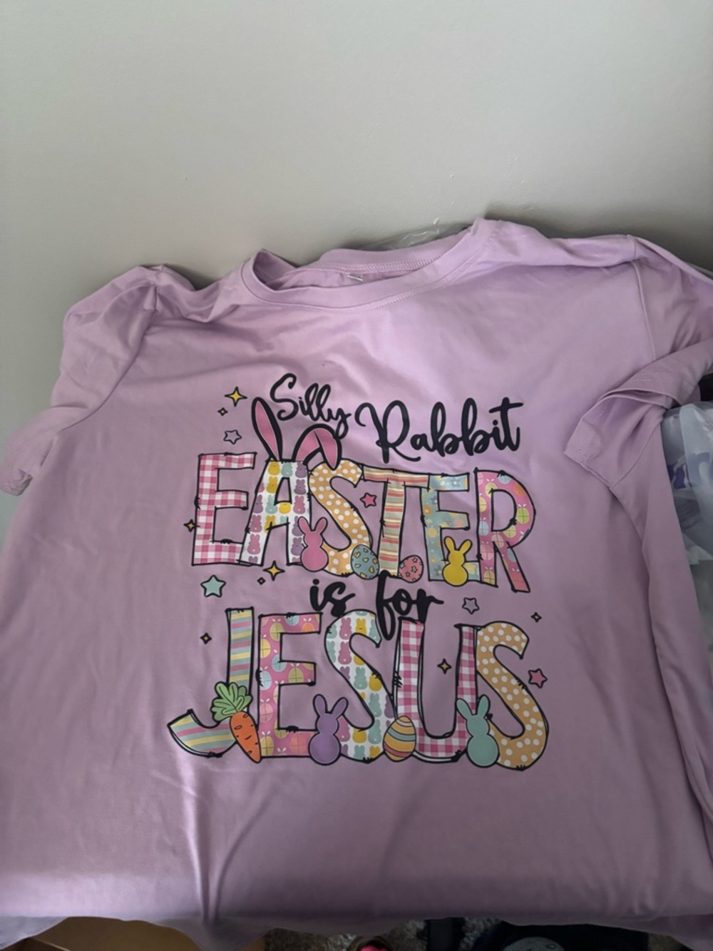 Women’s Silly Rabbit Easter is for Jesus Graphic Tee - Pink